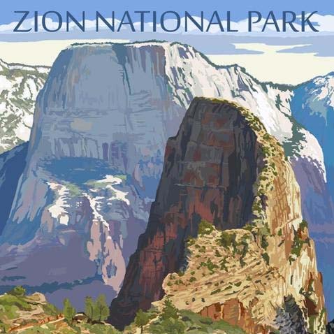 Zion National Park Illustration - Shop Travel Posters and Art!